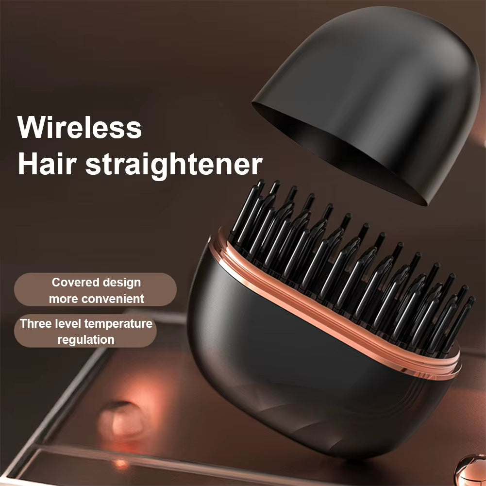 Mini Hair Straightening Comb Wireless Charging Portable Multifunctional Hair Care Not Hurt Hair Styling Comb Hair Straightener